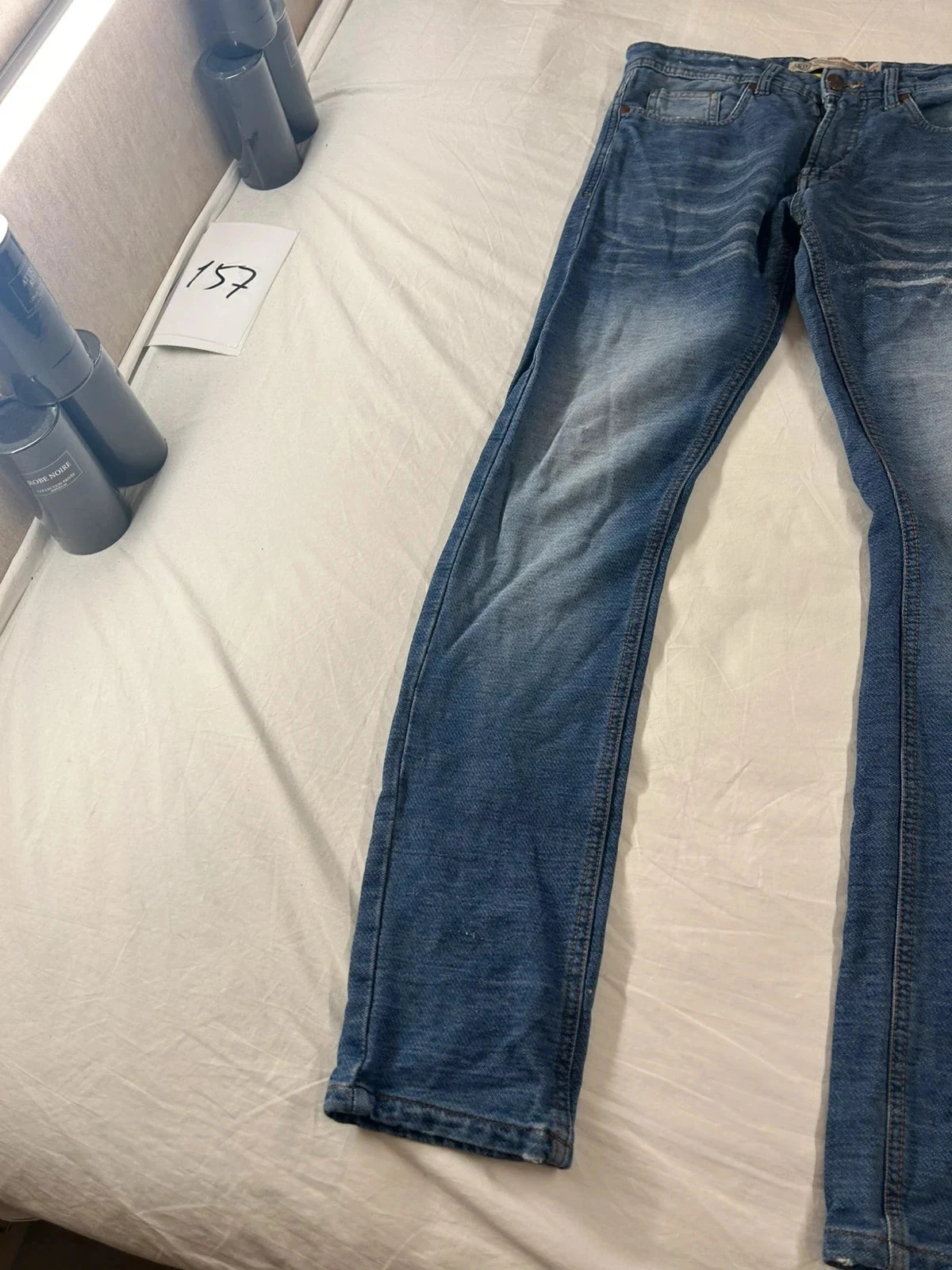 Blauwe hoge taille jeans tex – photo 3